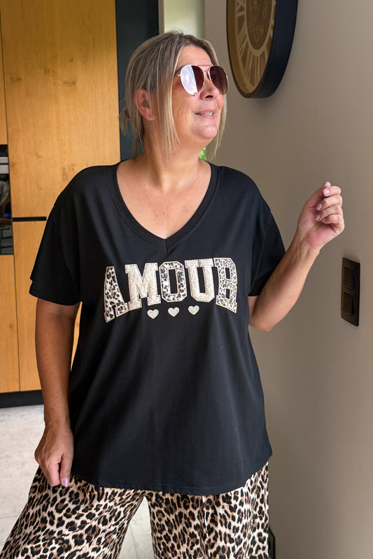 T-Shirt " Amour" Noir GT