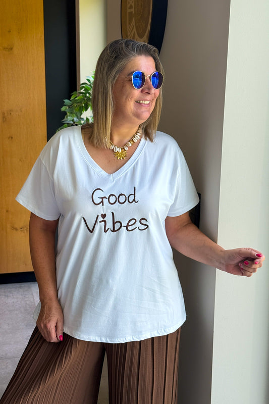 T-Shirt " Good Vibes" Choco GT (42/48)