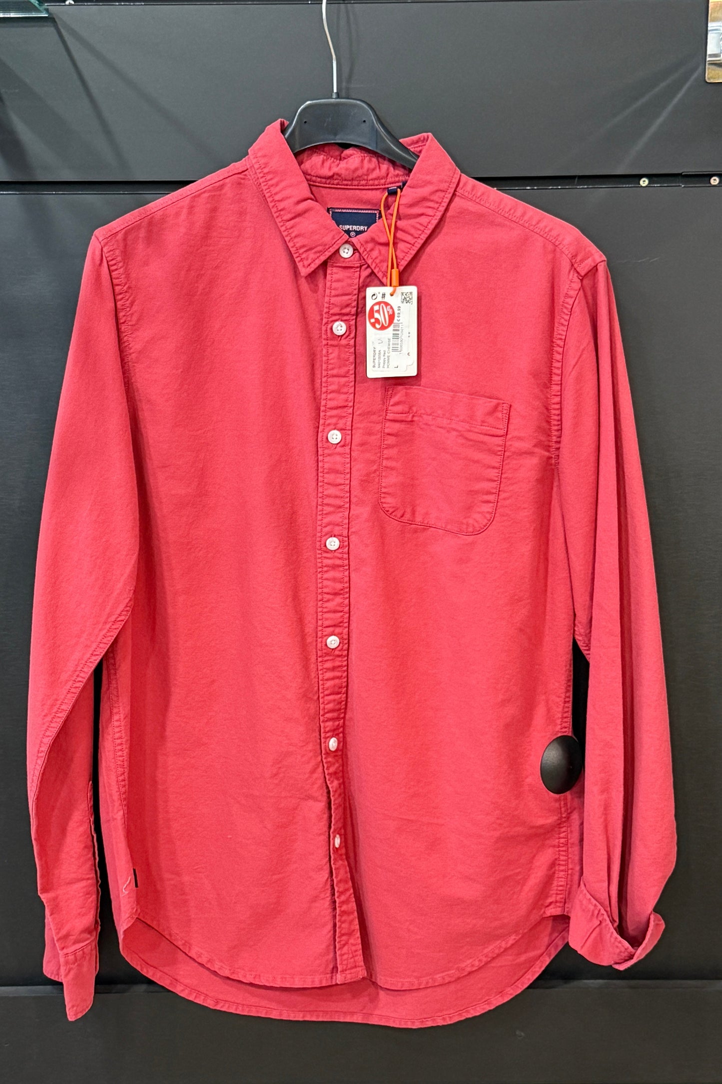 Chemise Albert Rouge Délavée