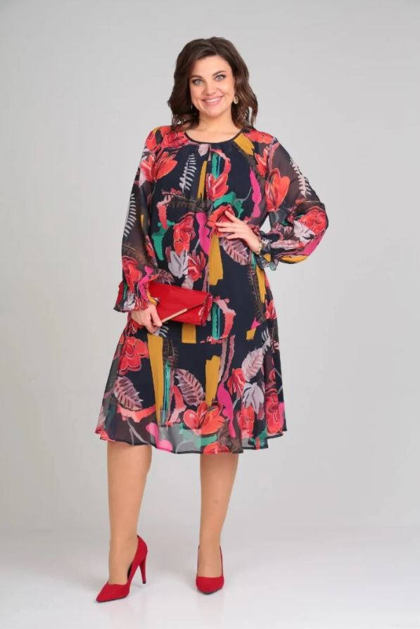 Naira – Robe Florale en Chiffon et Coton