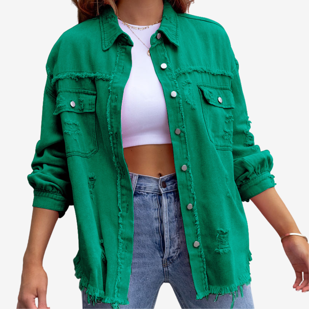Clarina™ Veste en Jean Oversize
