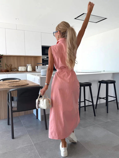 CANDICE – ROBE LONGUE EN DENIM