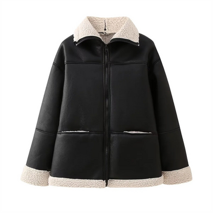 Manteau d'hiver en fausse fourrure douillet