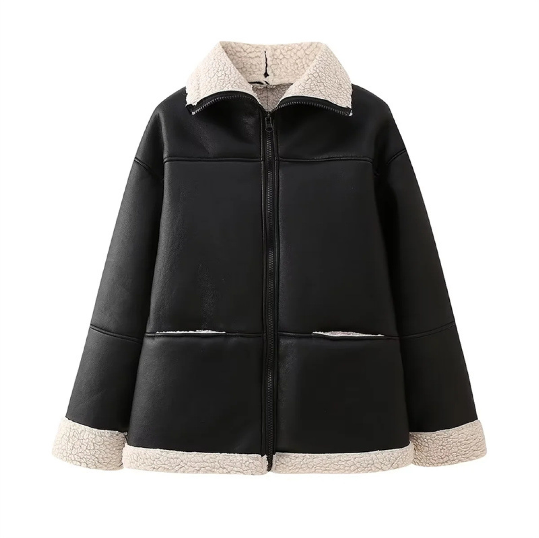 Manteau d'hiver douillet en fausse fourrure
