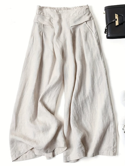 Jani™ | Pantalon Rétro Évasé en Lin