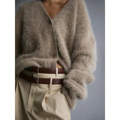 Confortable cardigan pour femmes avec une coupe décontractée et un décolleté en V