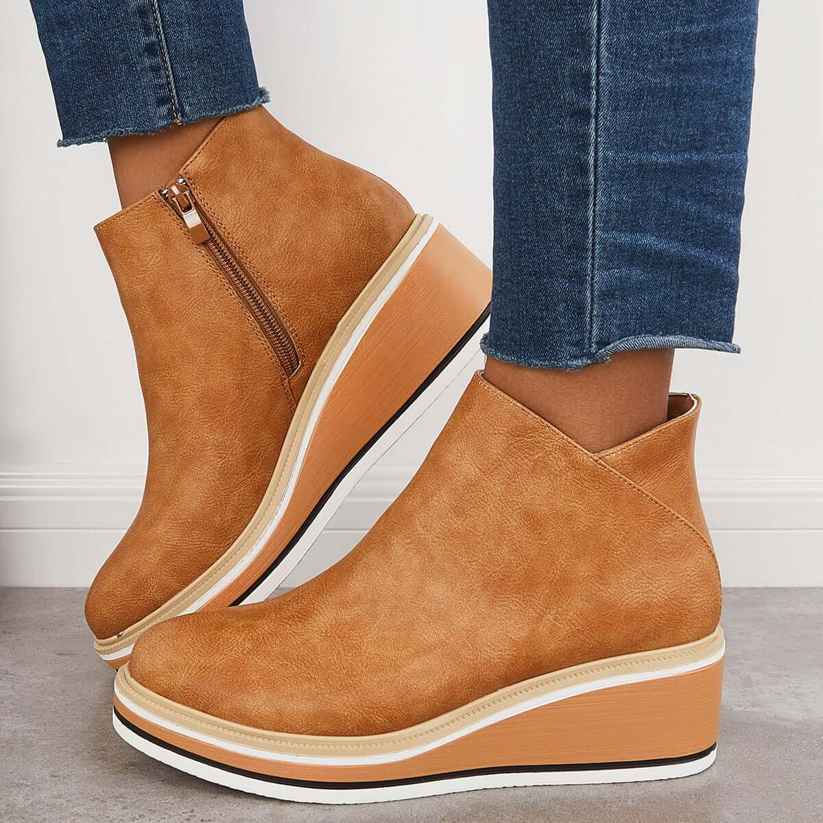 Bottes en cuir chics à la cheville pour un style quotidien