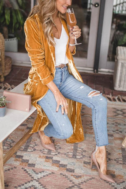 Manteau Kimono en Velours pour Couches Confortables et Élégantes