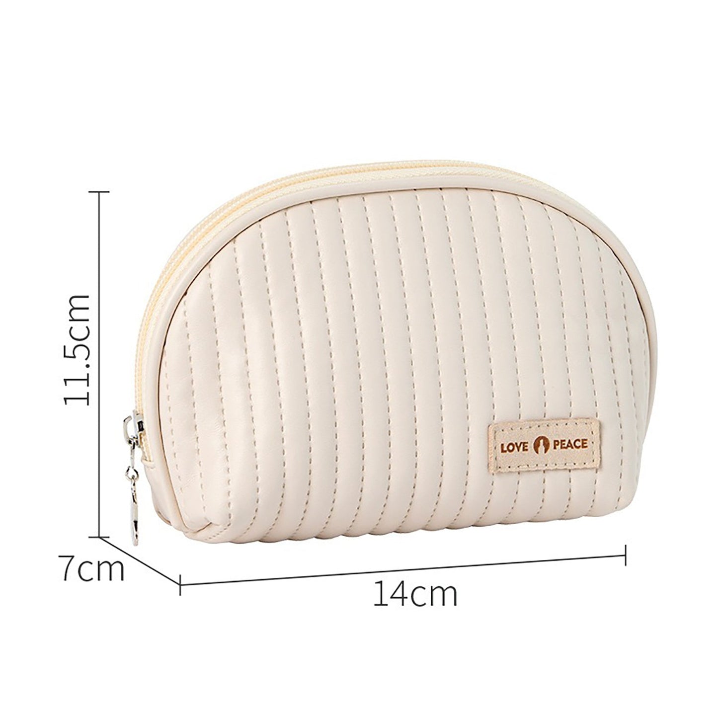 Trousse de maquillage en cuir matelassé