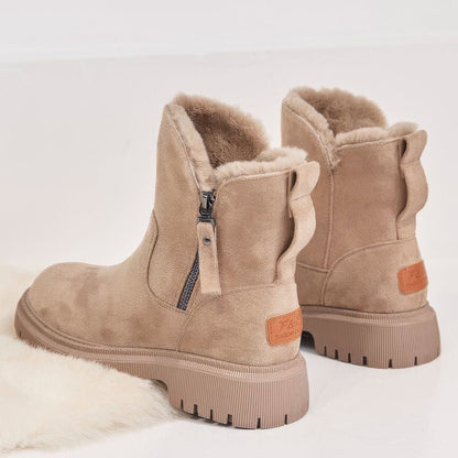 Bottes D'Hiver Chaudes Douillettes Avec Fermeture Éclair Pour Femmes