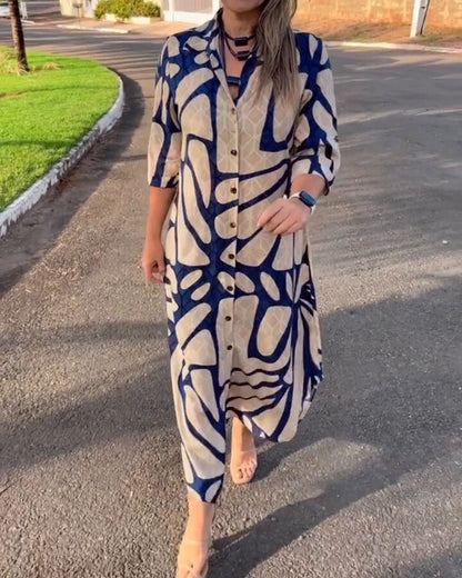Ellie | Fashion Print Shirt Dress