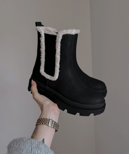 Bottes chelsea en cuir noir chic