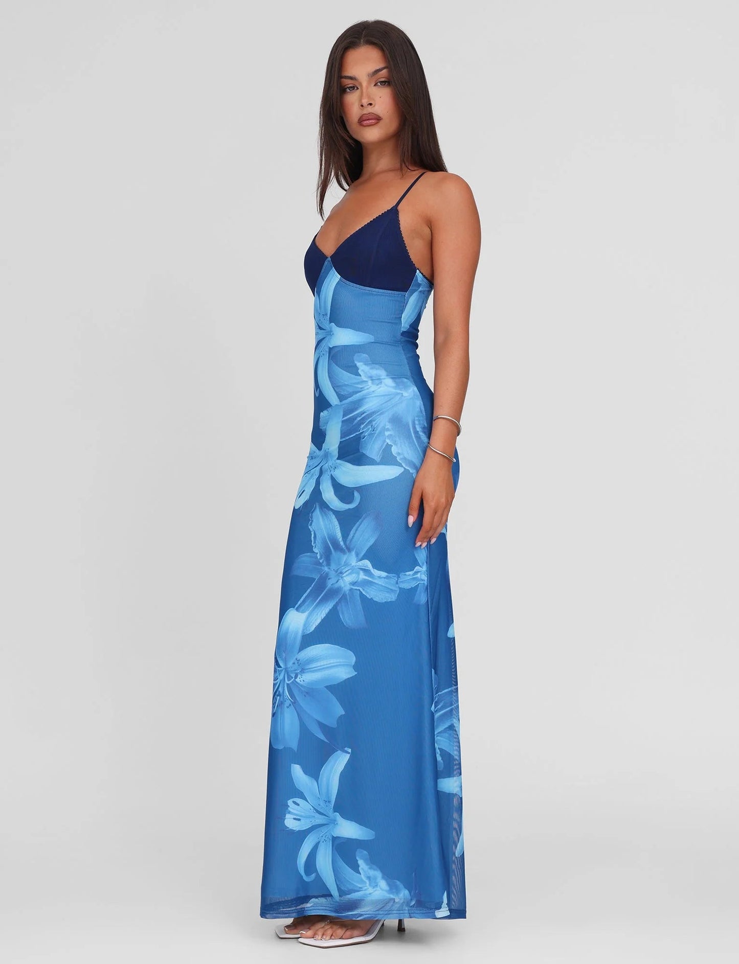 Robe midi sans manches Alaina pour femmes