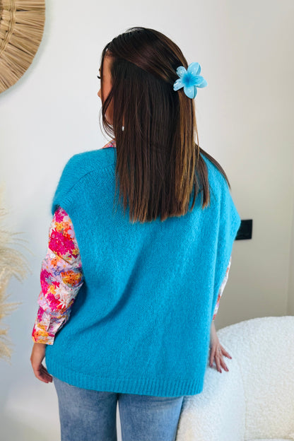 Gilet Bemena Sans Manches Bleu Cyan