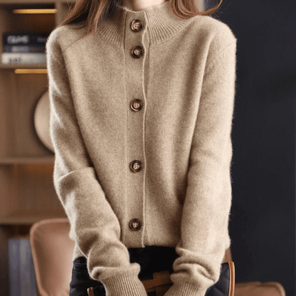 Cardigan en cachemire doux et confortable tricoté