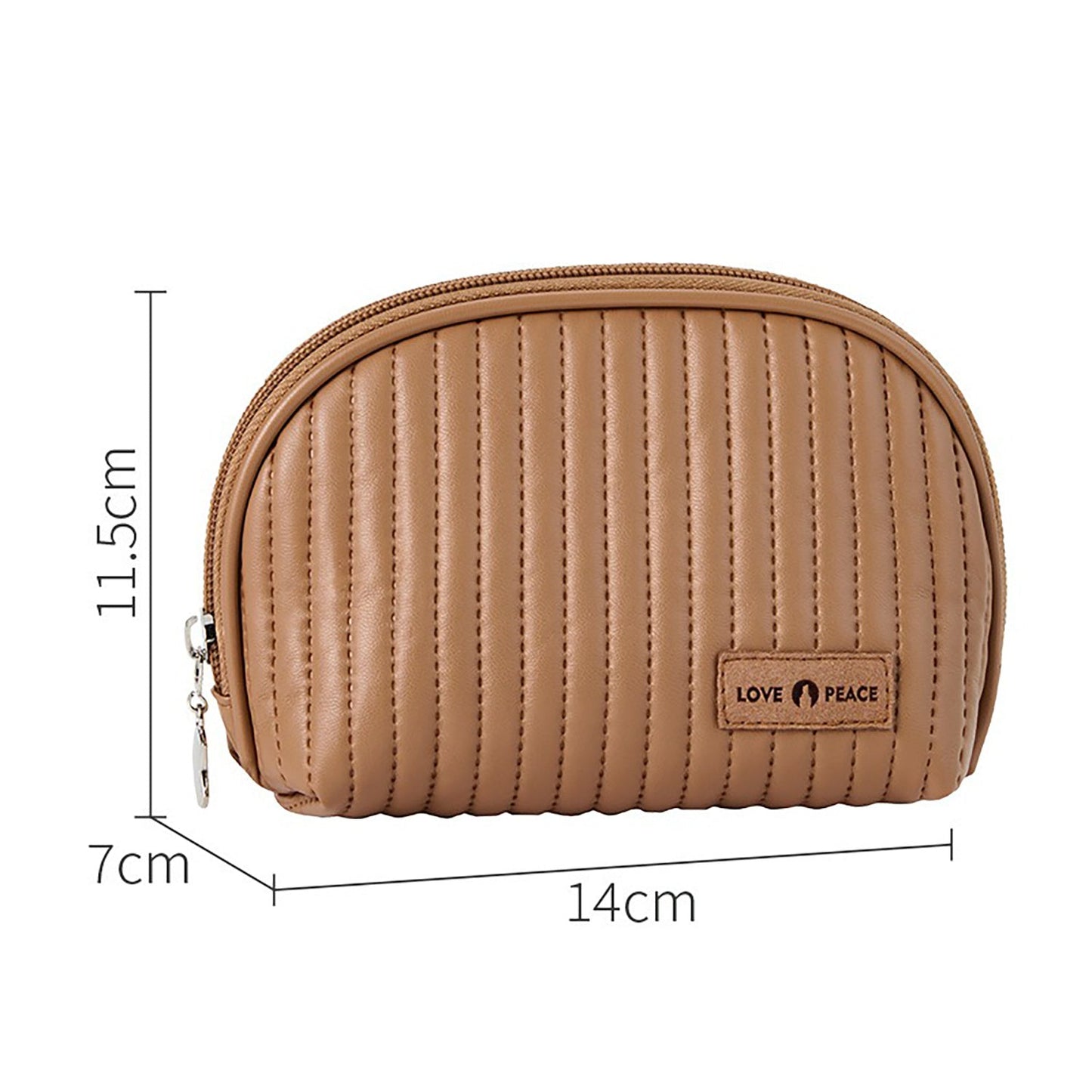Trousse de maquillage en cuir matelassé