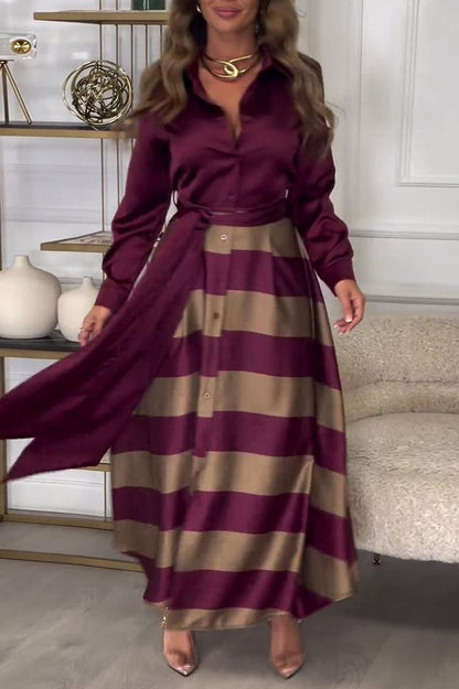 Emma™ | Robe Élégante à Rayures