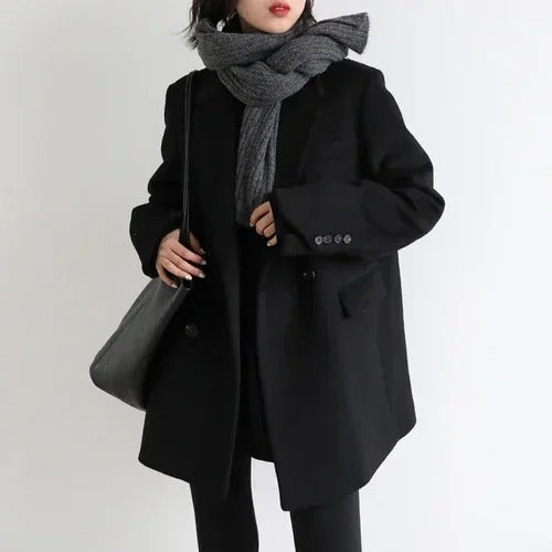 Sali™ | Manteau en Laine Mi-Long