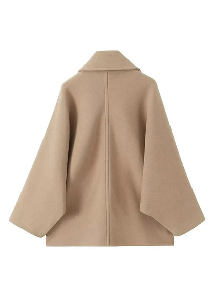 Veste à col rabattu oversize avec poches latérales