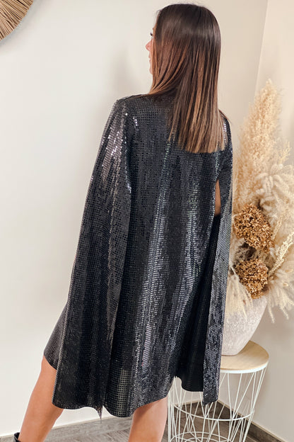 Robe Cindy Noir à Sequins