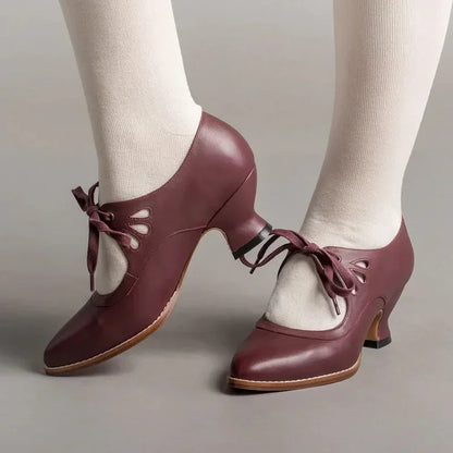 Lilly™ | Élégantes Talons en Cuir Vintage