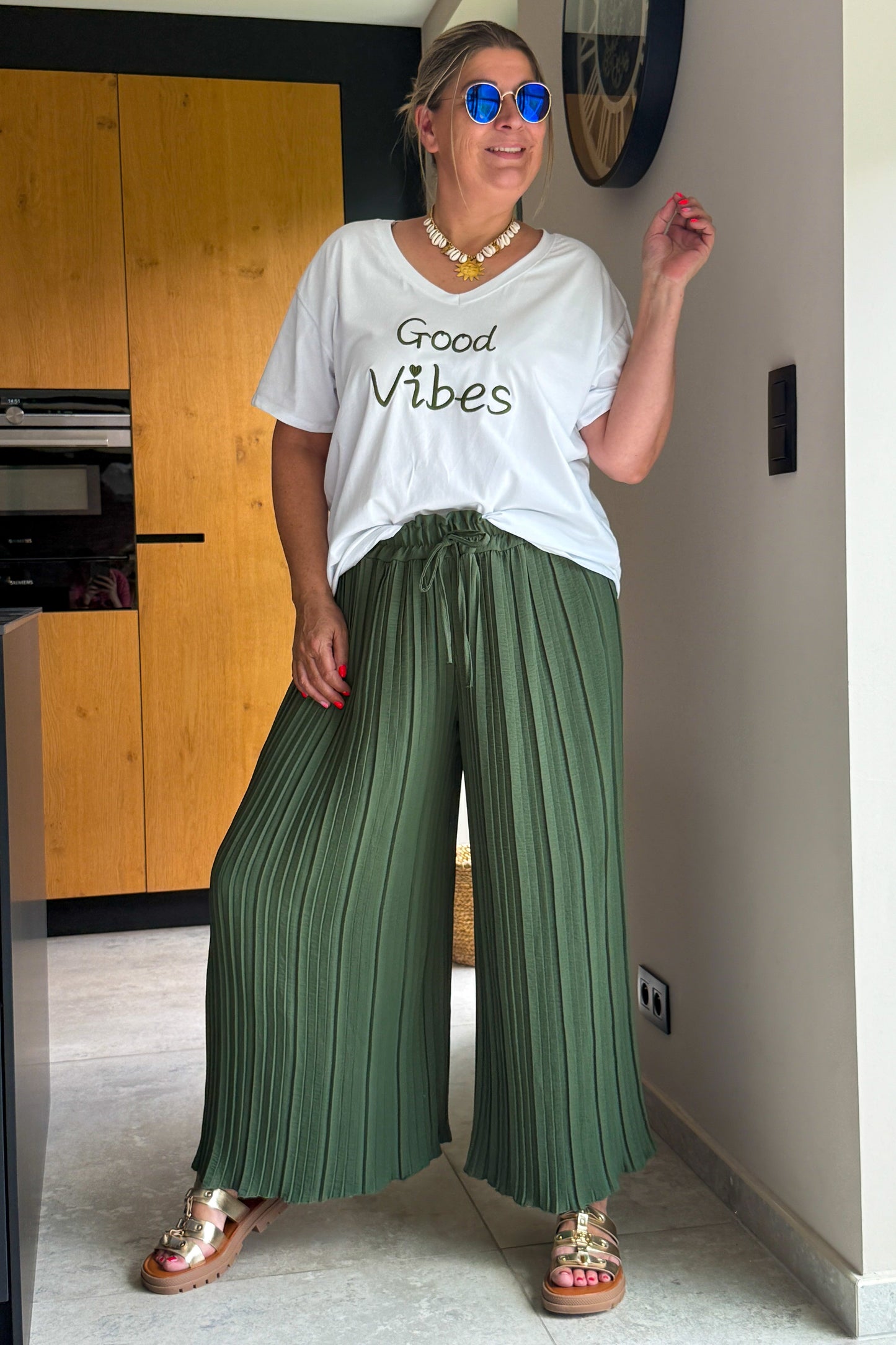 T-Shirt " Good Vibes" Kaki GT (42/48)