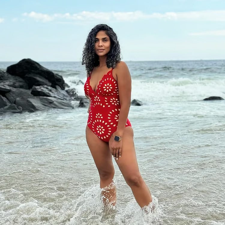 Ensemble Robe-Maillot Alice 2 Pièces (Rouge)