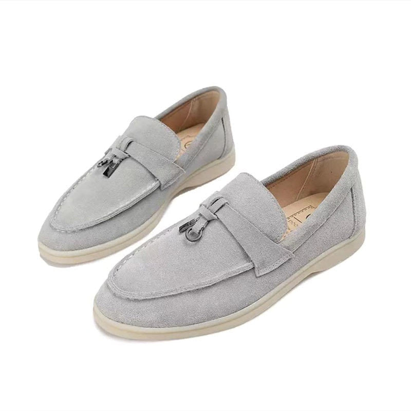 Mocassins en cuir chic avec détail boucle pour femmes