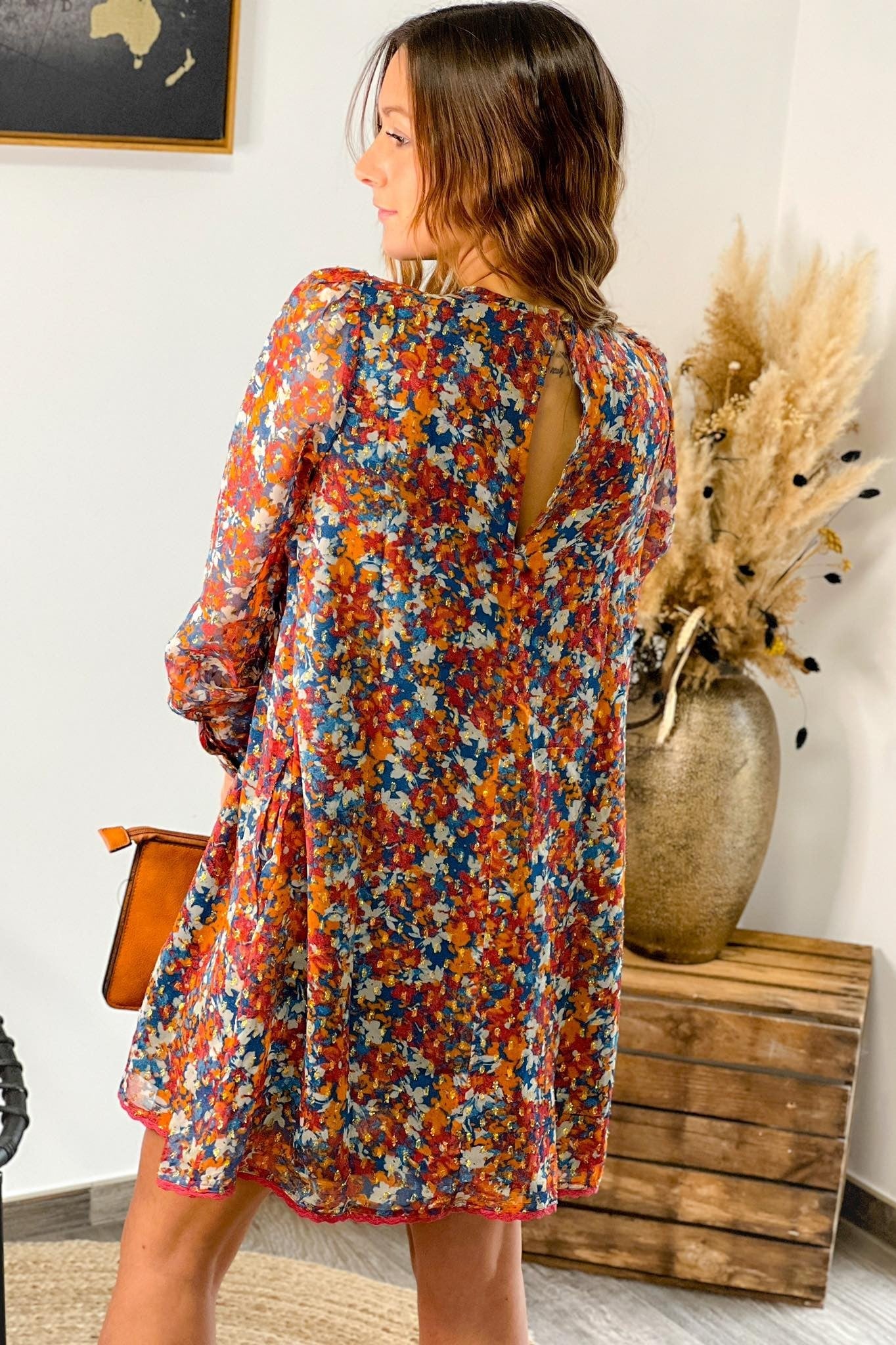 ROBE RED FLORAL SUPERDRY