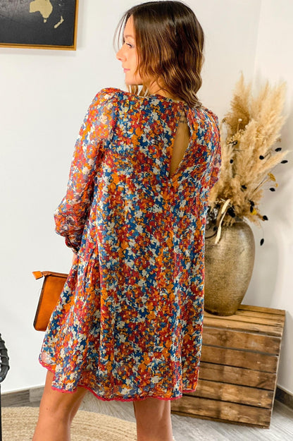 ROBE RED FLORAL SUPERDRY