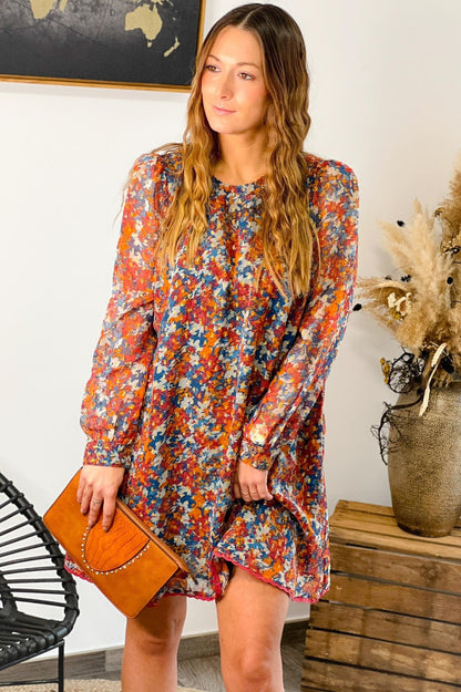 ROBE RED FLORAL SUPERDRY