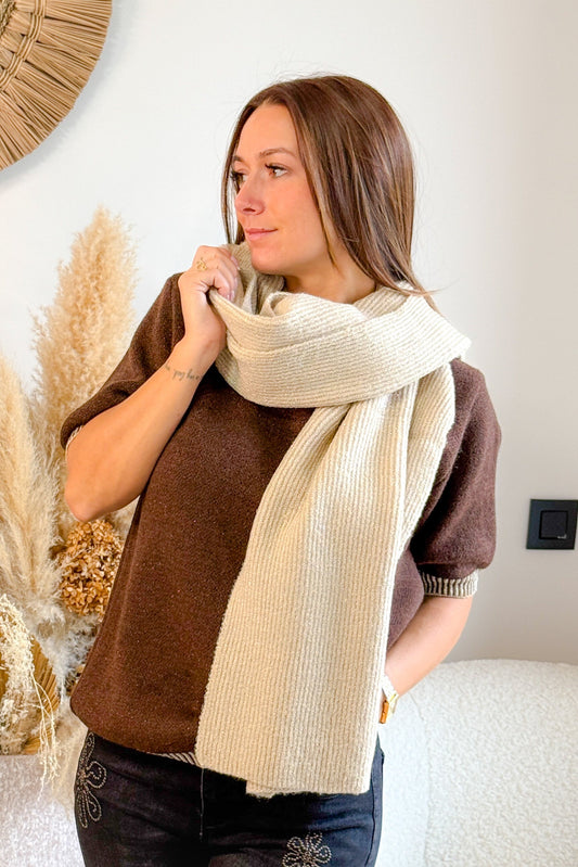 Echarpe Thrina Beige et Lurex Only