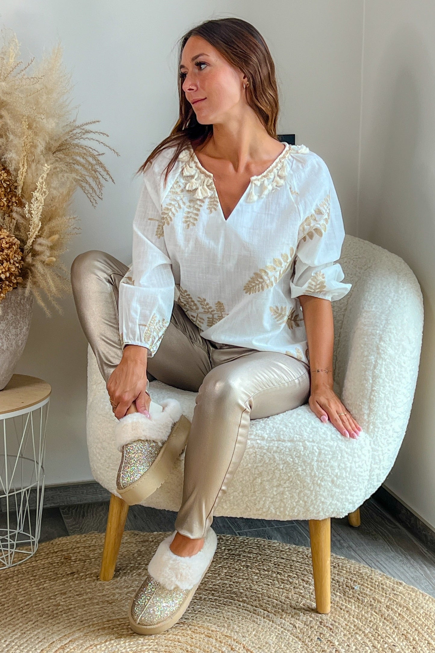 Chausson style Ugg Doré
