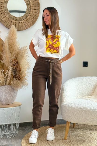 T-Shirt "Banana" Blanc