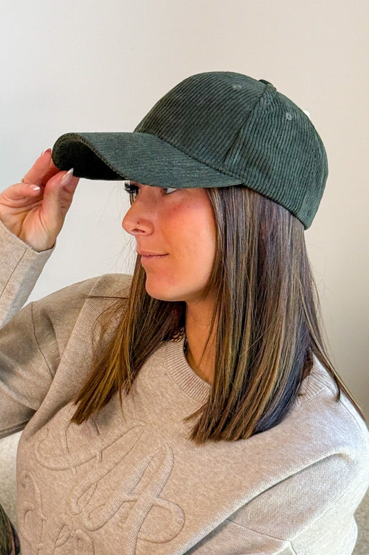 Casquette Velours Kaki