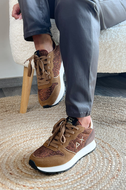 Basket Sun 68 Marron Glitter/Doré