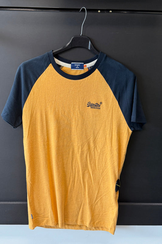 T-shirt Baseball Bleu Marine/Jaune