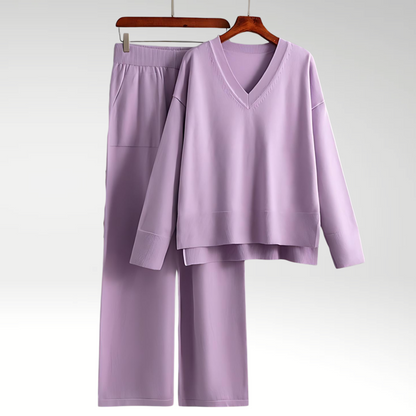 Luxe V-Neck Two Piece Set