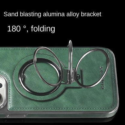 Jalira™ - Housse de téléphone iPhone en cuir luxueux avec support invisible