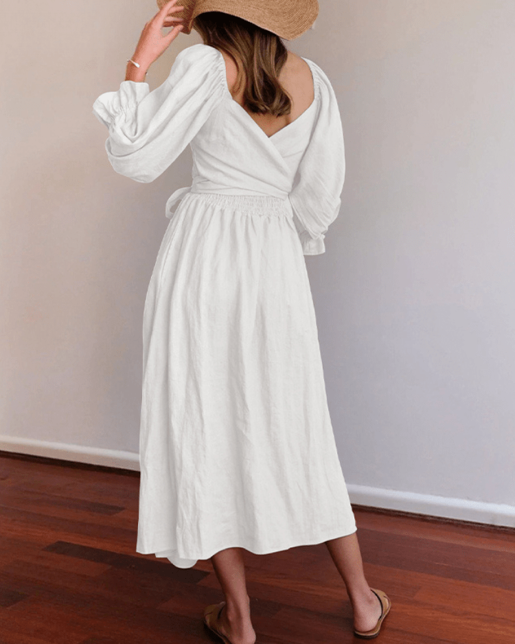 Tana | Robe Française à Manches Volantes