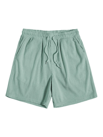 Ensemble Chemise et Short en Velours Côtelé Stylé pour Hommes