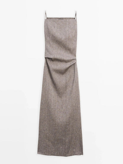 Robe longue en mélange de lin pour un style estival aéré