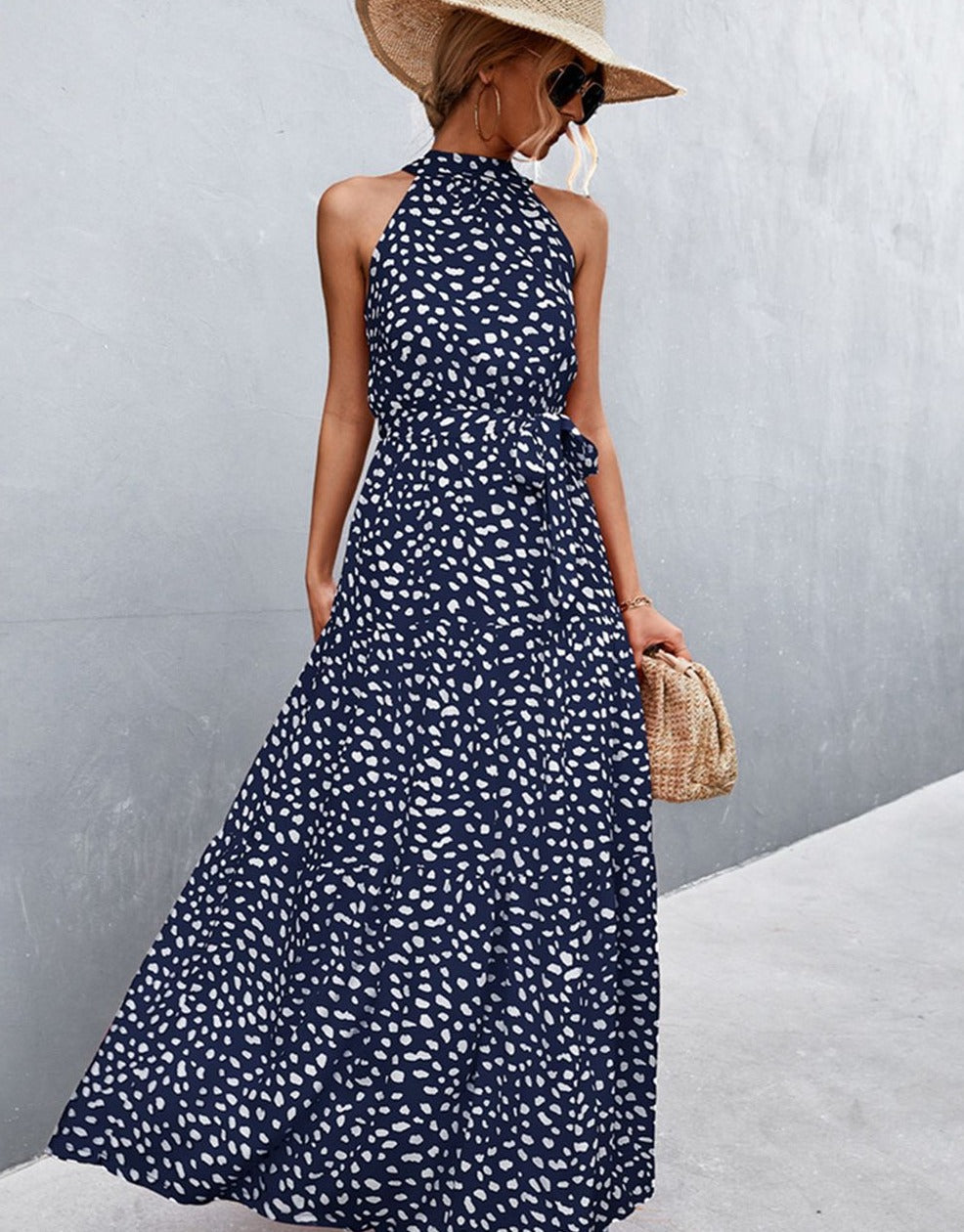 Robe sans manches avec imprimé estival