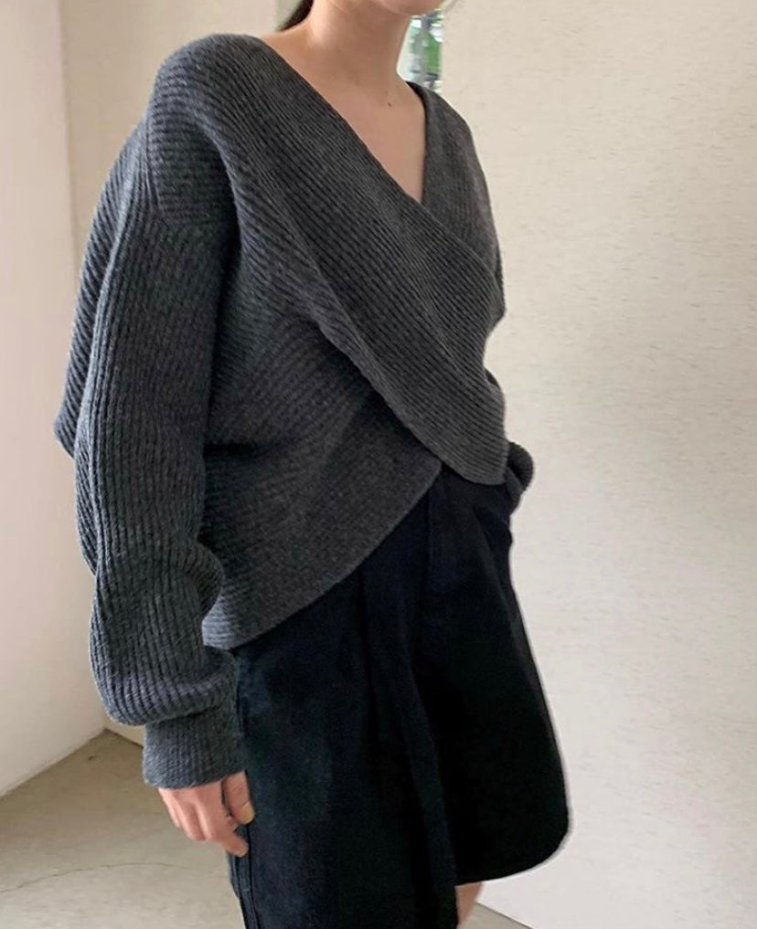 Benilde™ | Pull en maille croisée chic