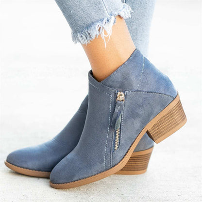 Bottes chevilles orthopédiques en cuir pour femmes
