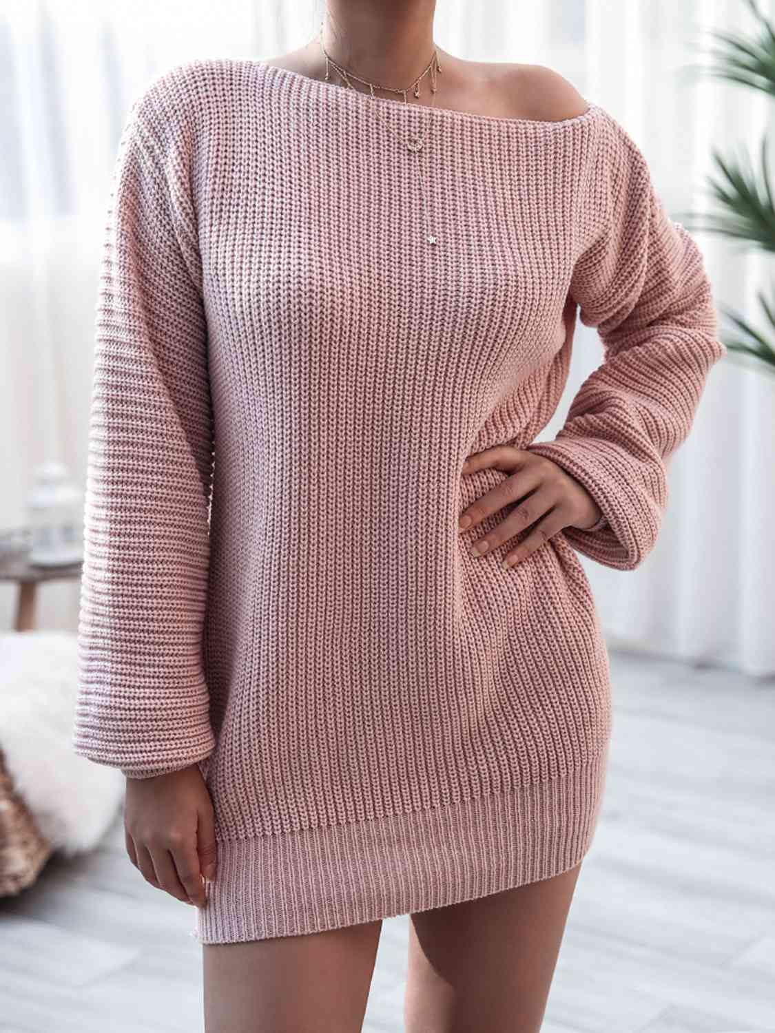 Mini-robe tricotée
