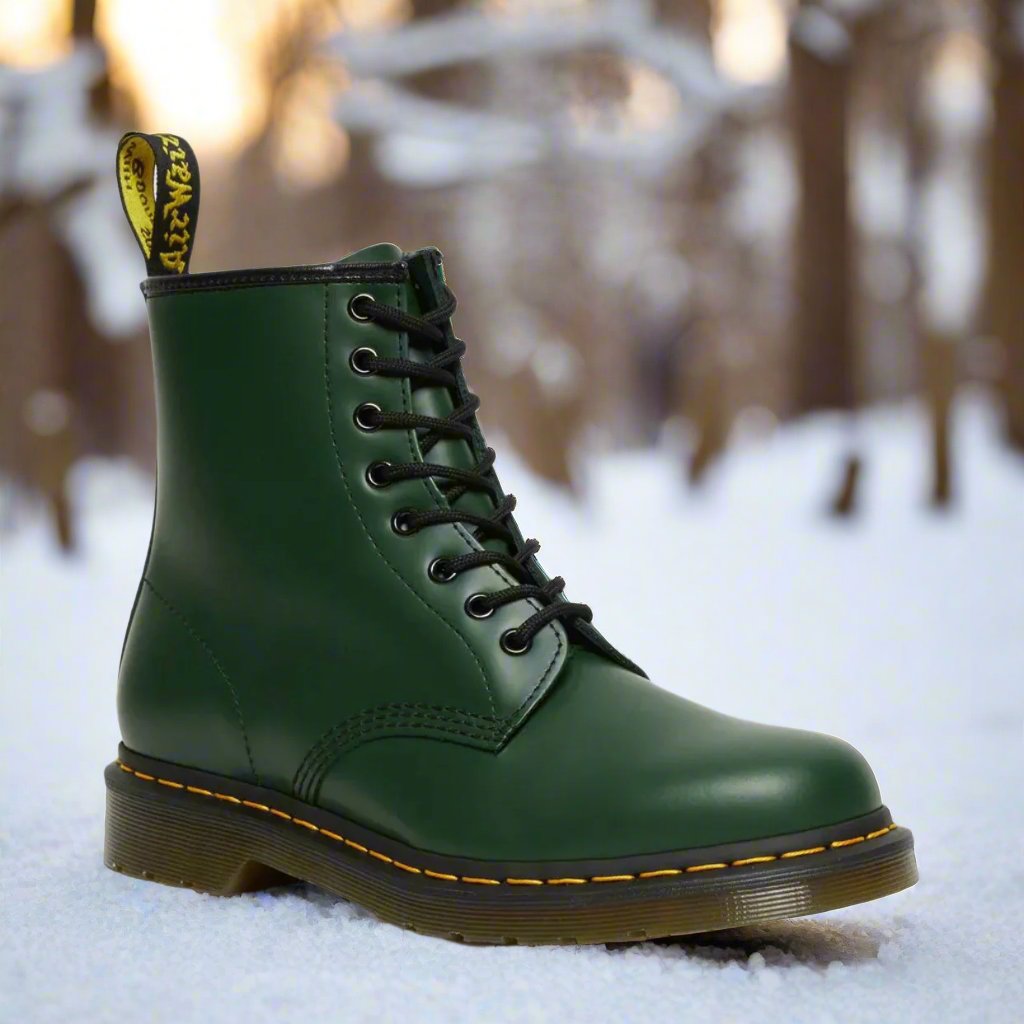 Bottes classiques élégantes en cuir à lacets