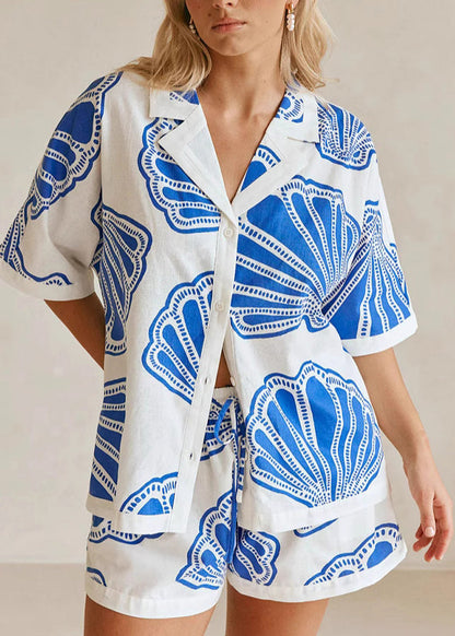 Alice Leroy® | Ensemble estival ample à imprimé deux pièces avec haut et short