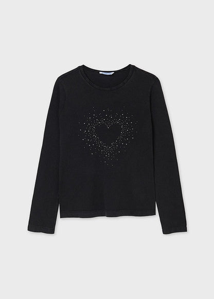 T-shirt manches longues cœur