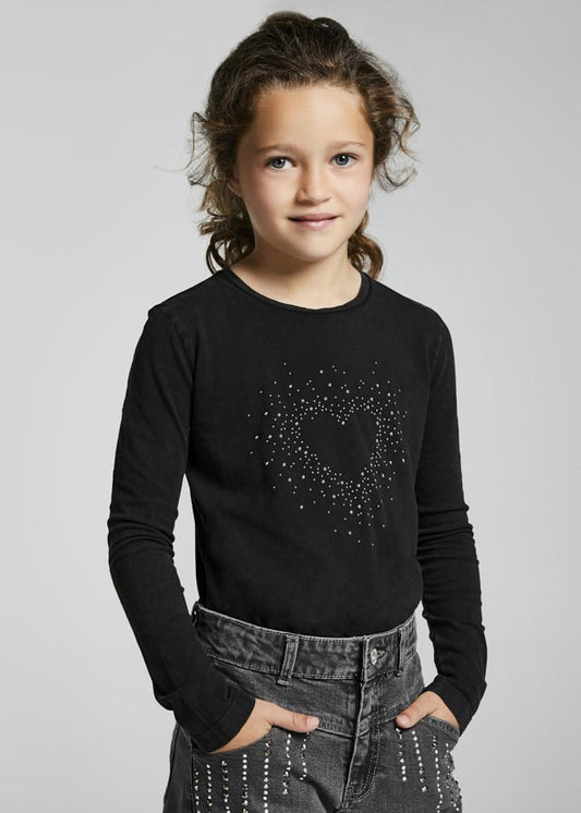 T-shirt manches longues cœur